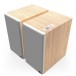 Klipsch The Nines II Active Hi-Fi Speakers, Red Oak - front grille 