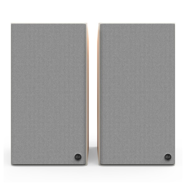 Klipsch The Nines II Active Hi-Fi Speakers, Red Oak - frot grille 