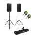 Alto Professional TS412 12 Active PA Speaker Bundle with Stands and Cables