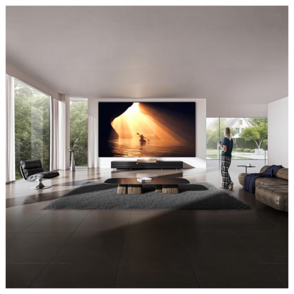 Hisense L9QTUK 4K UHD Triple Laser Ultra Short Throw Projector - lifestyle 2 