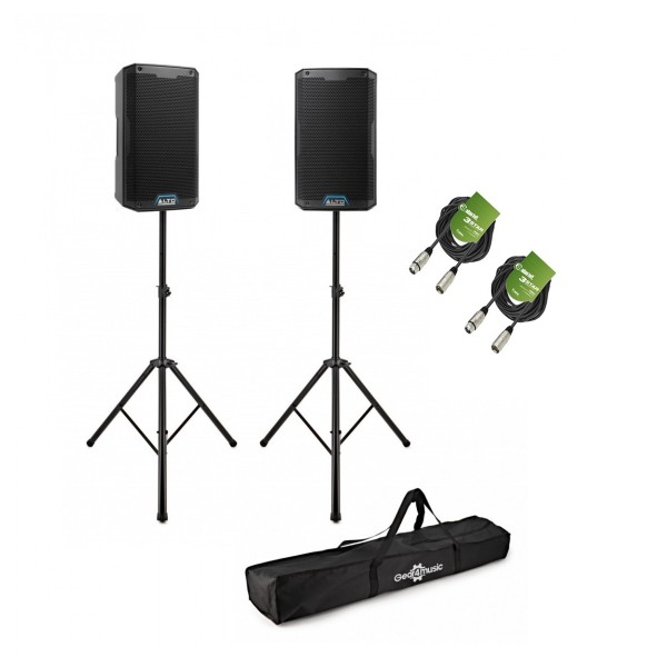 Alto Professional TS415 15 Active PA Speaker Bundle with Stands and Cables