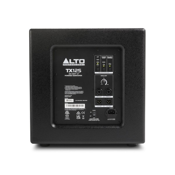Alto Professional TX12S 12 Active PA Subwoofer - Rear