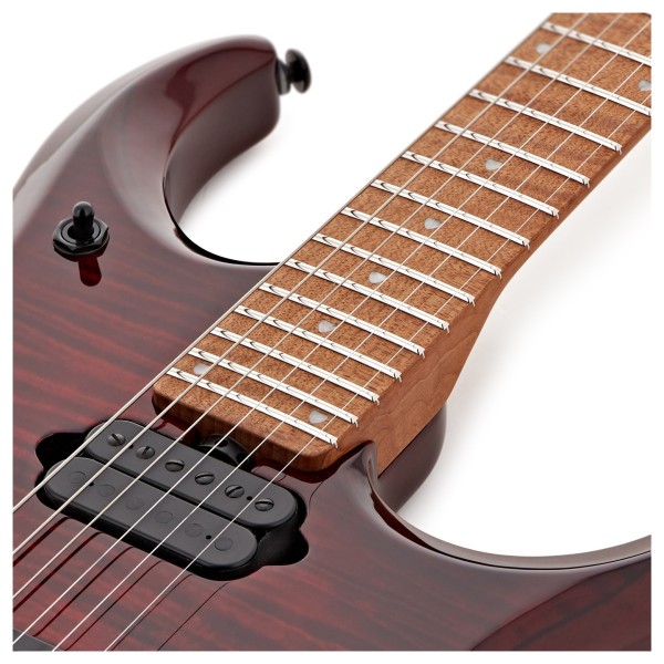 Music Man JP15 Flame Maple, Red Tide - upper frets