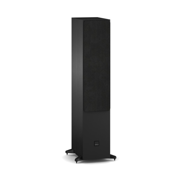 DALI Sonik 7 Floorstanding Speakers (Pair), Black Ash - Angled with grille
