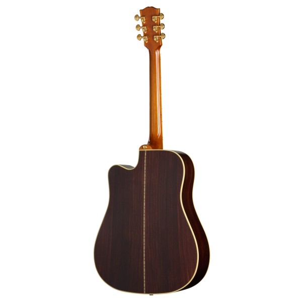 Epiphone Hummingbird Deluxe EC, Autumn Burst - back 