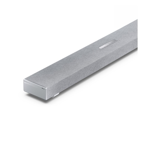 SHARP Q Range 3.1.2 Channel Soundbar with Wireless Subwoofer, Silver - bar end 