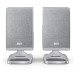SHARP HT-SPR52021 Wireless Rear Speakers (Pair), Silver - rear 