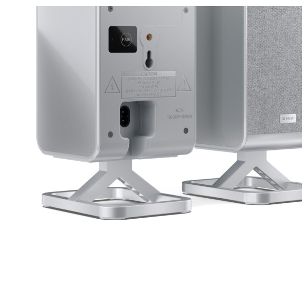 SHARP HT-SPR52021 Wireless Rear Speakers (Pair), Silver rear 