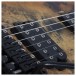 Schecter Reaper-6 FR, Satin Inferno Burst Closeup of pickups