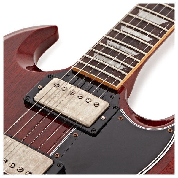 Gibson Custom 1964 SG Standard Maestro, Aged Cherry Red #600244 - upper frets