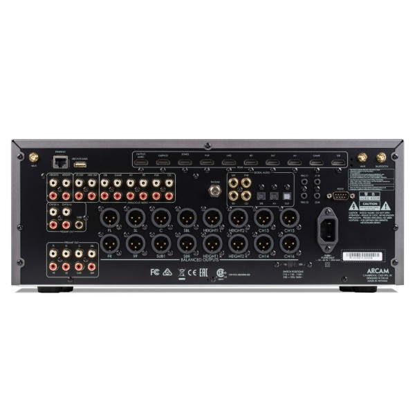 Arcam AV41 8K Immersive Surround Sound AV Processor Rear