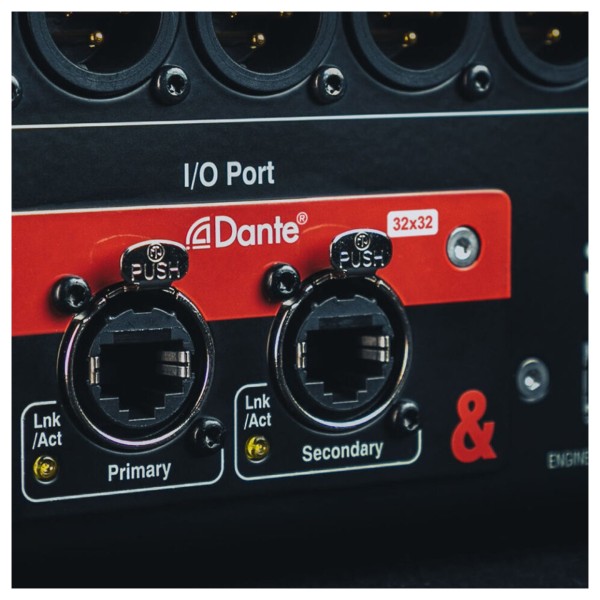 Allen & Heath SQ Dante 32x32 Audio Networking Expansion Card - Installed, Close