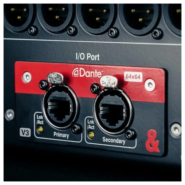 Allen & Heath SQ Dante 64×64 Expander Card for SQ and AHM - Installed Closeup