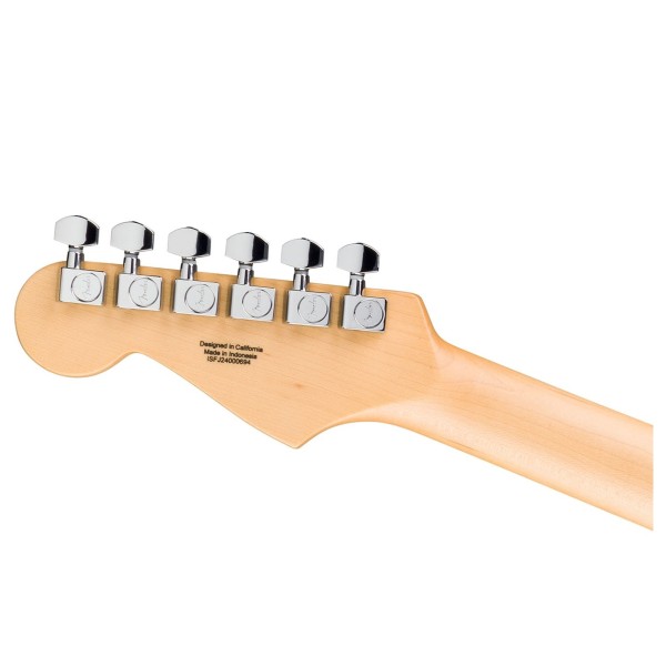 Fender Standard Stratocaster HSS, Black Pickguard, Black headstock back 