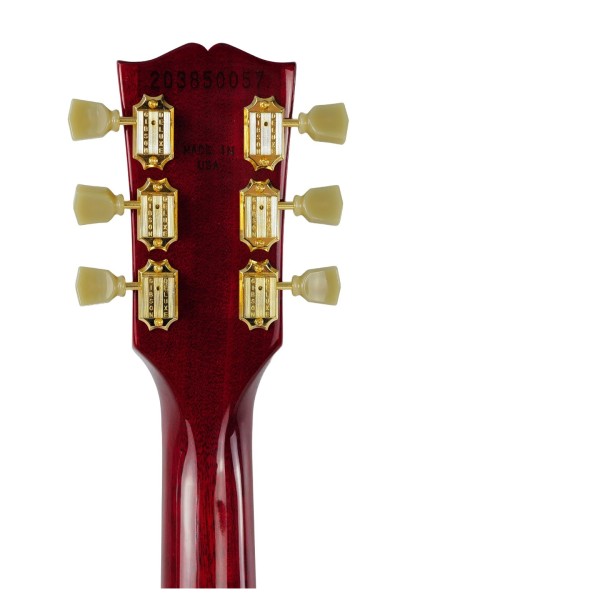 Gibson Les Paul Studio Gold Hardware, Wine Red #203850057 - back of headstock