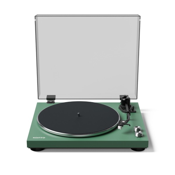 OBi3 Bluetooth Turntable, Matte Green - Front