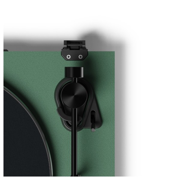 Kanto OBI3 Turntable with Bluetooth 5.3, Preamp, and Pitch Control, Matte Green - Arm Detail
