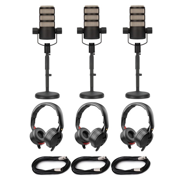 Rode Podcasting Expansion Bundle, 3 People - Bundle