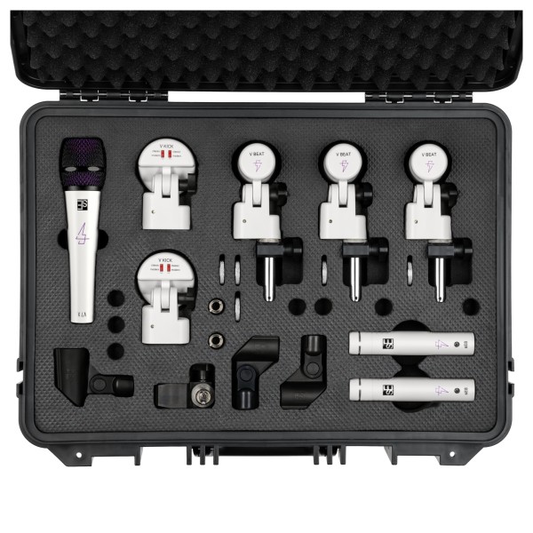 sE Electronics V Pack Eloy Casagrande Drum Microphone Kit, White