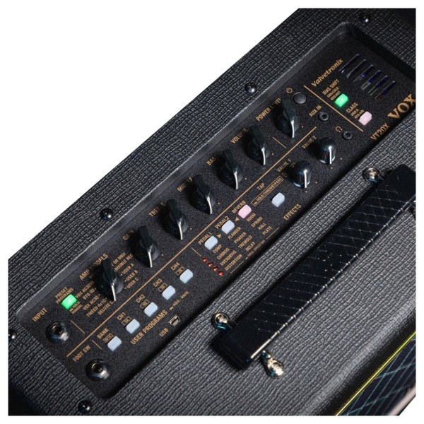 Vox VT20X Valvetronix 20 Watt Hybrid Modelling Combo - control panel