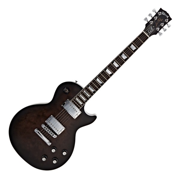 Gibson Mark Morton Les Paul Modern Quilt, Translucent Ebony Burst Satin #226750199
