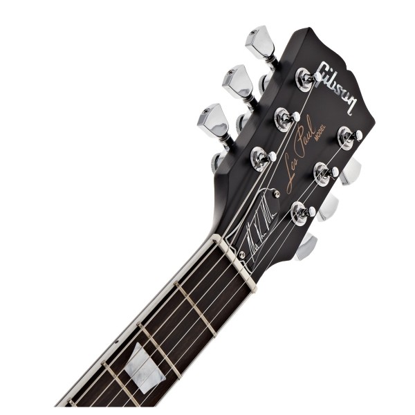 Gibson Mark Morton Les Paul Modern Quilt, Translucent Ebony Burst Satin #226750199 - headstock
