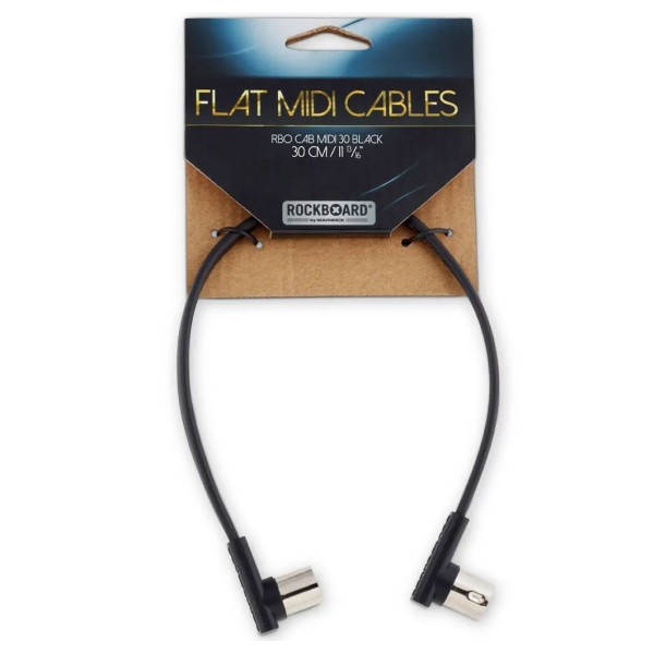 RockBoard Flat MIDI Cable 30cm Black