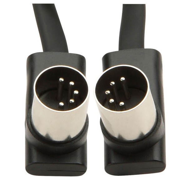 RockBoard Flat MIDI Cable 60cm Black - connectors