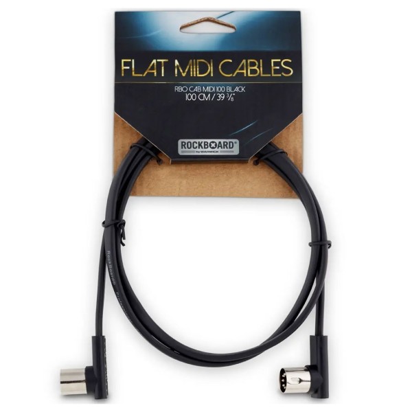 RockBoard Flat MIDI Cable 100cm Black