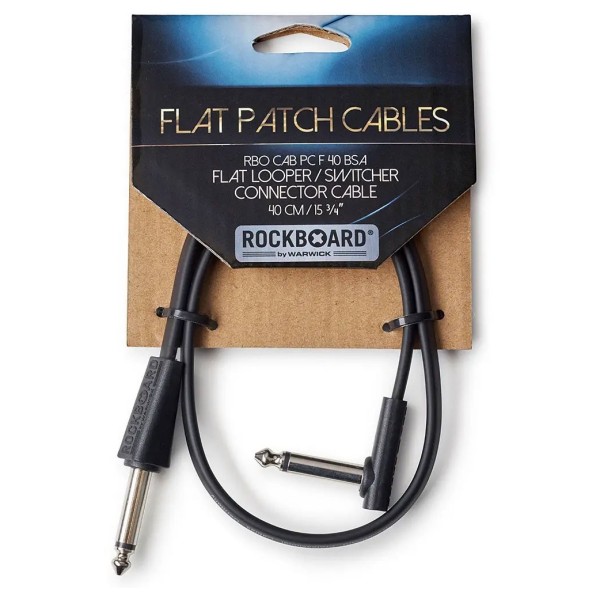 RockBoard Flat Patch Looper/Switcher Cable 40cm Black - packaging