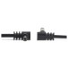 RockBoard Flat Power Cable 60cm Angled to Angled Black - connectors