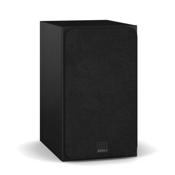 DALI Sonik 1 Speakers, Black - Angled with Grille