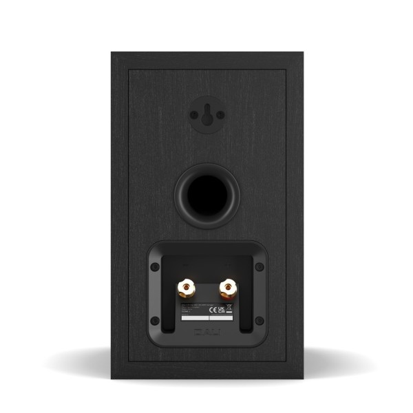 DALI Sonik 1 Bookshelf Speakers (Pair), Black Ash - Rear (Single)