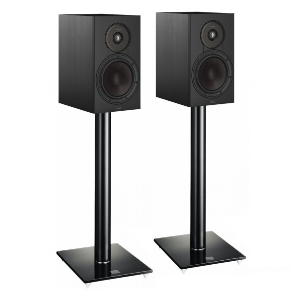 DALI Sonik 3 Bookshelf Speakers (Pair), Black Ash with Matching Stand - Bundle