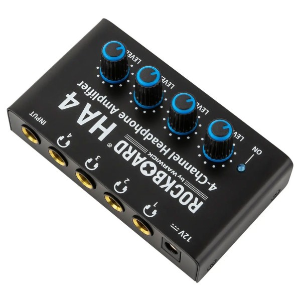 RockBoard HA 4 Four-Channel Headphone Amplifier - I/O section