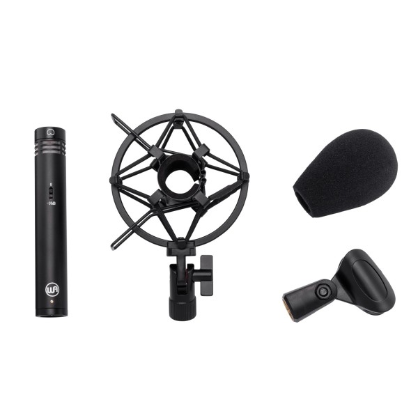 Warm Audio WA-84 Small Diaphragm Condenser Microphone, Black - Full Contents