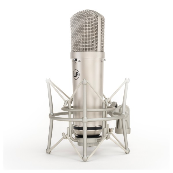 Warm Audio WA-87jr, Nickel - Angled with Mount