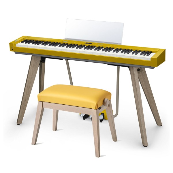 Casio PX S7000 Digital Piano and Stool, Harmonious Mustard 1