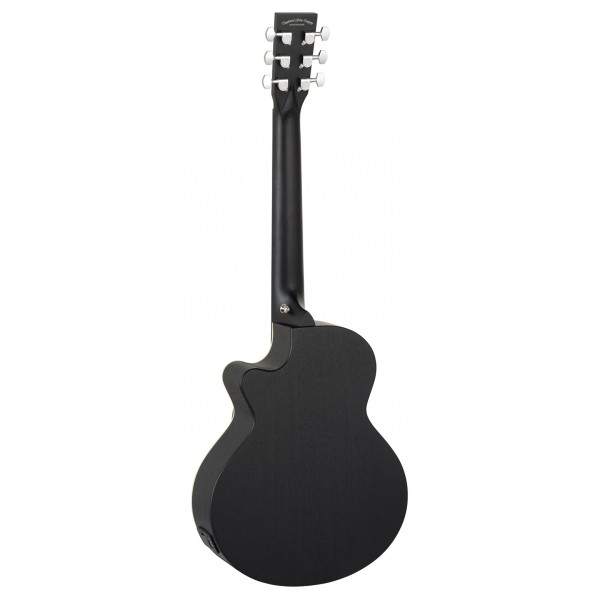 Tanglewood TB2CE Blackbird Travel Acoustic, Smokestack Black Satin - back