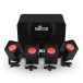 Chauvet DJ Freedom H1 IP X4 Wireless LED Wash Light System 4 Pack, Black - Full Pack