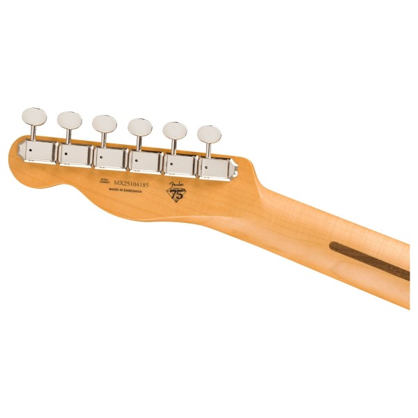 Fender 75th Anniversary Player II Telecaster RW, Diamond Dust Sparkle - back of headstock