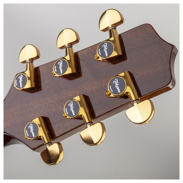 Takamine P5DC Dreadnought Electro Acoustic, Natural - headstock back