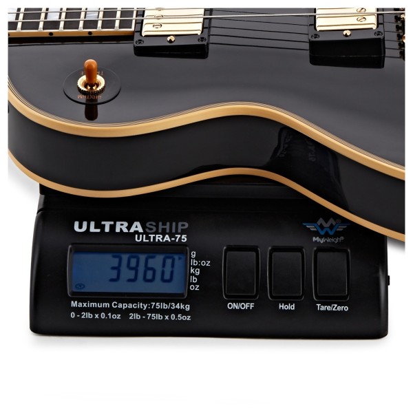 Gibson Custom 1957 Les Paul Custom Reissue 2-Pickup VOS, Ebony #751129 - weight shot