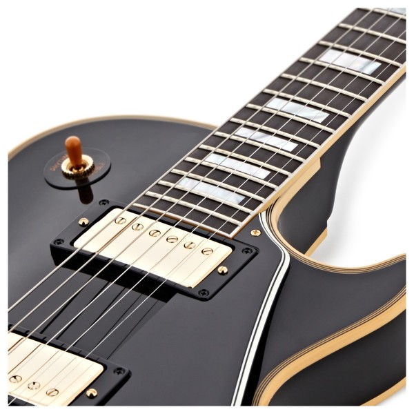 Gibson Custom 1957 Les Paul Custom Reissue 2-Pickup VOS, Ebony #751129 - upper frets