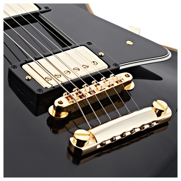 Gibson Custom 1957 Les Paul Custom Reissue 2-Pickup VOS, Ebony #751129 - bridge and pickup