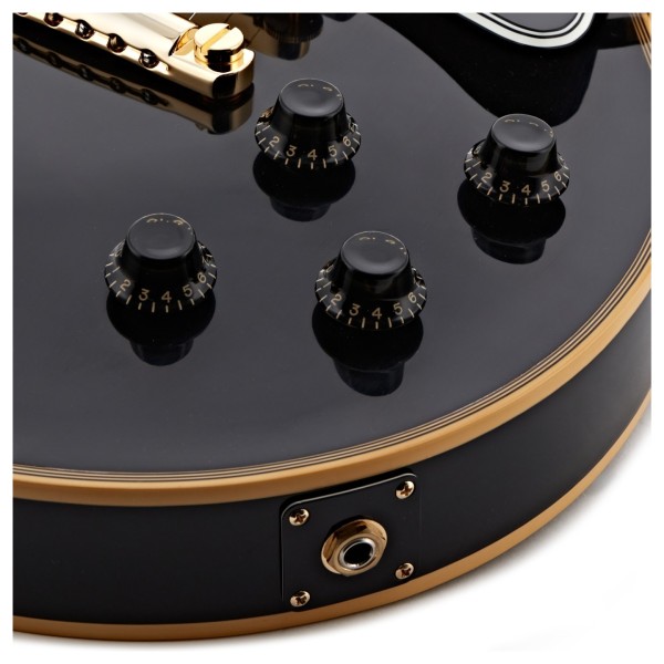 Gibson Custom 1957 Les Paul Custom Reissue 2-Pickup VOS, Ebony #751129 - controls
