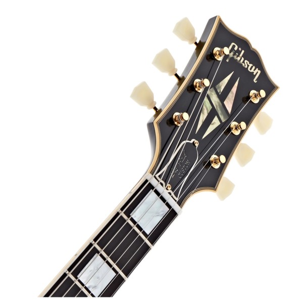 Gibson Custom 1957 Les Paul Custom Reissue 2-Pickup VOS, Ebony #751129 - headstock
