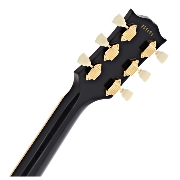 Gibson Custom 1957 Les Paul Custom Reissue 2-Pickup VOS, Ebony #751129 - back of headstock