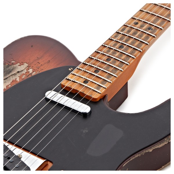 Fender Custom Shop 1952 Telecaster Super Heavy Relic, Faded Violin Burst - upper frets