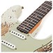Fender Custom Shop 1961 Stratocaster Super Heavy Relic, Aged Olympic White over 3-Color Sunburst - upper frets